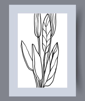 Scandinavian abstract vector print. Minimalistic abstract wall art background for print. Scandinavian vector style.