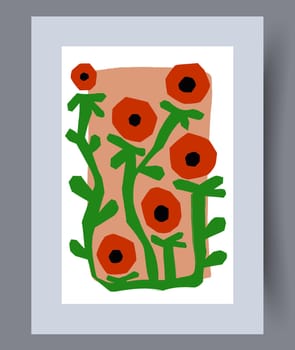 Scandinavian abstract vector print. Minimalistic abstract wall art background for print. Scandinavian vector style.