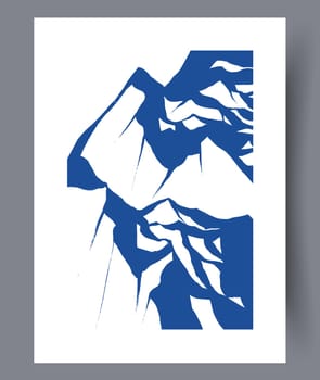 Scandinavian abstract vector print. Minimalistic abstract wall art background for print. Scandinavian vector style.