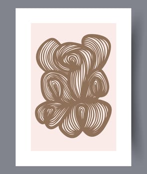 Scandinavian abstract vector print. Minimalistic abstract wall art background for print. Scandinavian vector style.