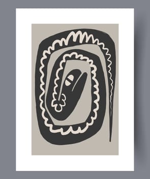Scandinavian abstract vector print. Minimalistic abstract wall art background for print. Scandinavian vector style.