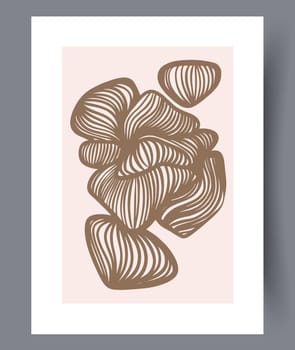 Scandinavian abstract vector print. Minimalistic abstract wall art background for print. Scandinavian vector style.