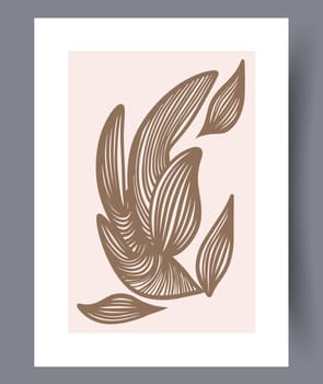 Scandinavian abstract vector print. Minimalistic abstract wall art background for print. Scandinavian vector style.