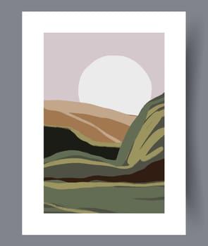 Scandinavian abstract vector print. Minimalistic abstract wall art background for print. Scandinavian vector style.