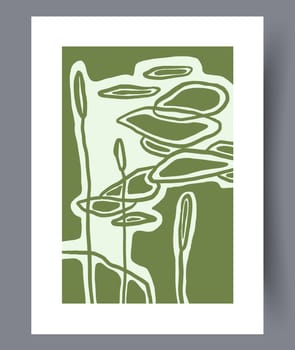 Scandinavian abstract vector print. Minimalistic abstract wall art background for print. Scandinavian vector style.