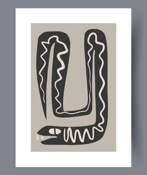 Scandinavian abstract vector print. Minimalistic abstract wall art background for print. Scandinavian vector style.