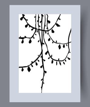 Scandinavian abstract vector print. Minimalistic abstract wall art background for print. Scandinavian vector style.