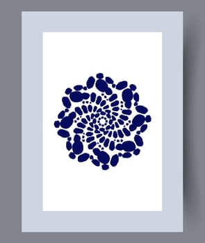 Scandinavian abstract vector print. Minimalistic abstract wall art background for print. Scandinavian vector style.