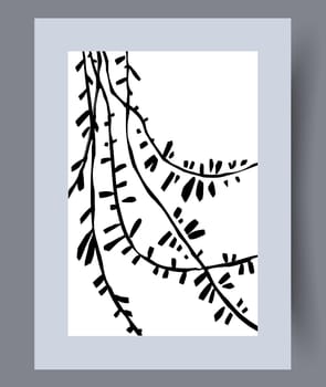 Scandinavian abstract vector print. Minimalistic abstract wall art background for print. Scandinavian vector style.
