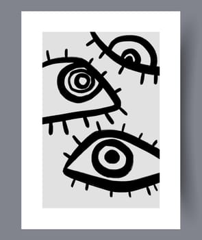 Scandinavian abstract vector print. Minimalistic abstract wall art background for print. Scandinavian vector style.
