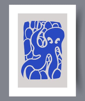 Scandinavian abstract vector print. Minimalistic abstract wall art background for print. Scandinavian vector style.
