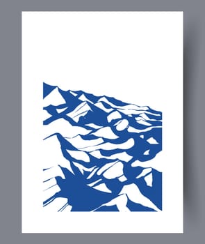 Scandinavian abstract vector print. Minimalistic abstract wall art background for print. Scandinavian vector style.