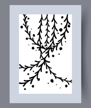 Scandinavian abstract vector print. Minimalistic abstract wall art background for print. Scandinavian vector style.