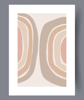 Scandinavian abstract vector print. Minimalistic abstract wall art background for print. Scandinavian vector style.