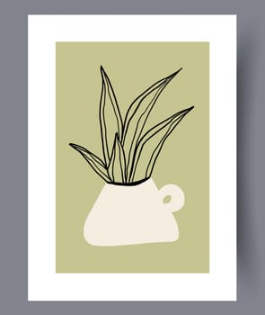 Scandinavian abstract vector print. Minimalistic abstract wall art background for print. Scandinavian vector style.