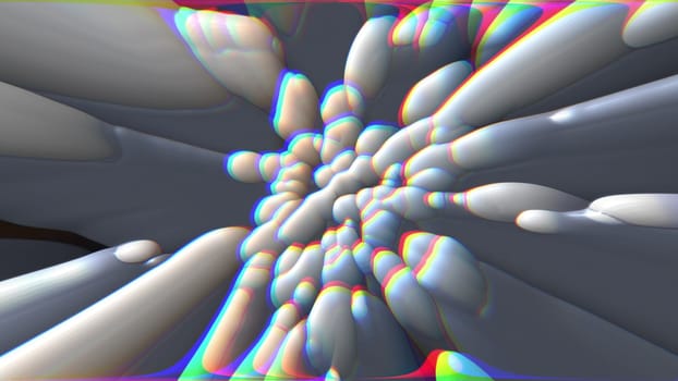 Chromatic abstract. Computer generated 3d render