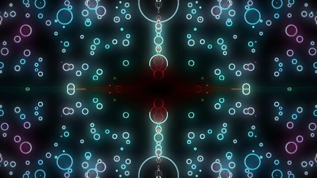 Abstract glow circles. Computer generated 3d render