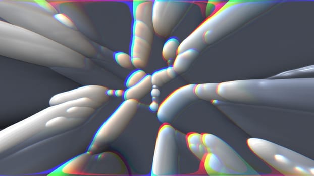 Chromatic abstract. Computer generated 3d render