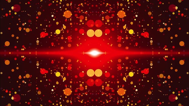 Digital backcircles in black space - modern abstraction, computer generated background, 3D rendering