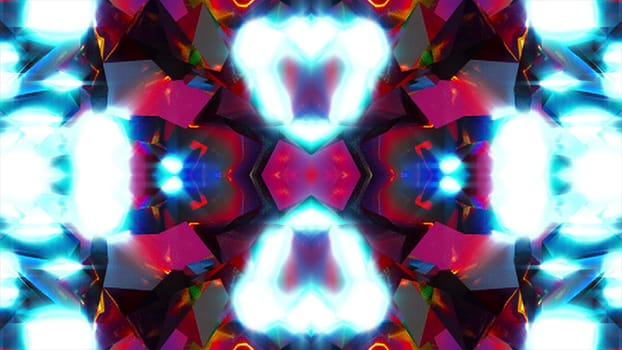 Diamond kaleidoscope. Computer generated 3d render