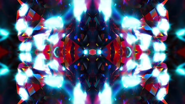 Diamond kaleidoscope. Computer generated 3d render