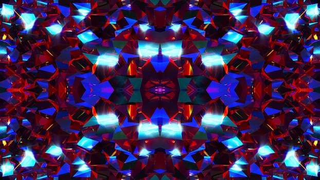 Diamond kaleidoscope. Computer generated 3d render
