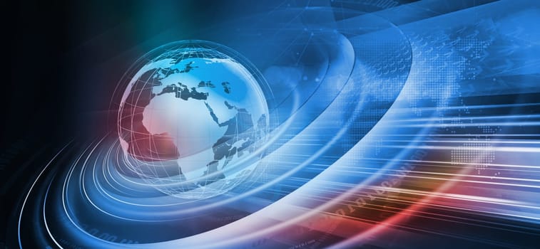 Graphical modern digital world news background, technology communication background