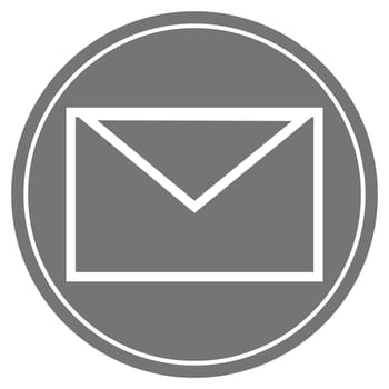Round grey Button with white icon - Newsletter