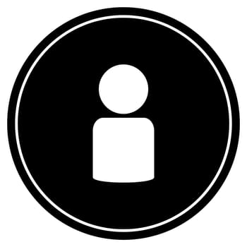 Round black Button with white icon - User Account