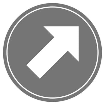 Round grey Button with white icon - Arrow up