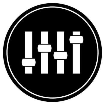 Round black Button with white icon - Settings