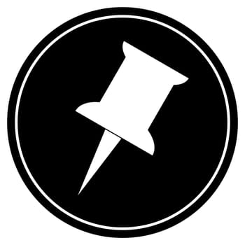 Round black Button with white icon - Reminder