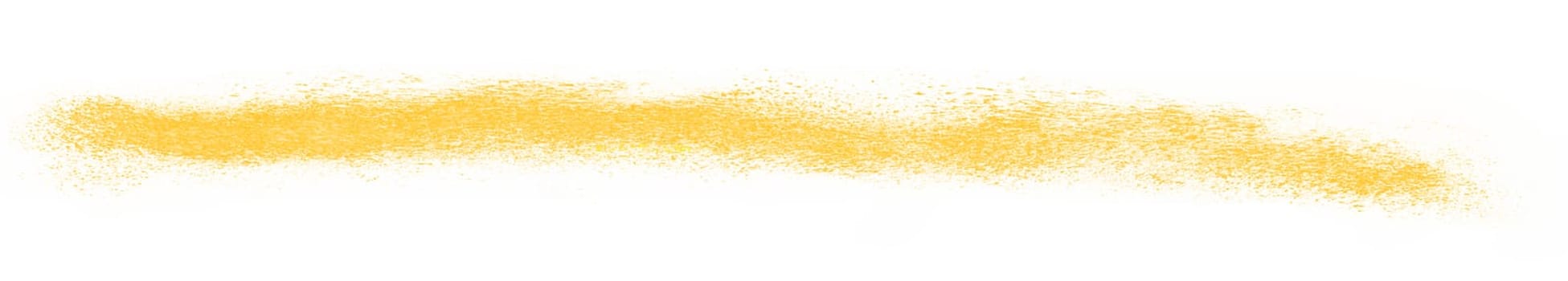 Brush stroke yellow - Painting on white background