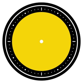 Round black Clock icon showing 60 Seconds, 60 Minutes or 12 Hours