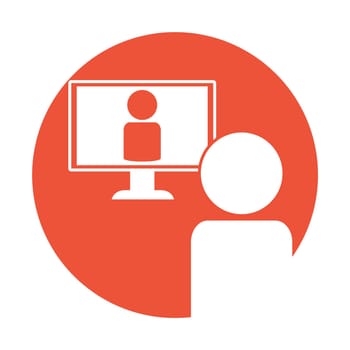 Red Button showing Video Conference