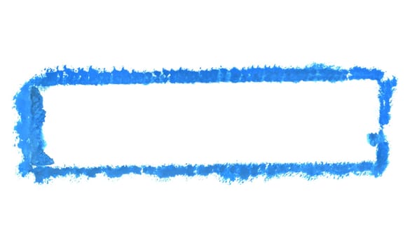 Very dirty blue frame made with paintbrush