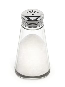 Salt shaker isolated on white background. 3D illustration.