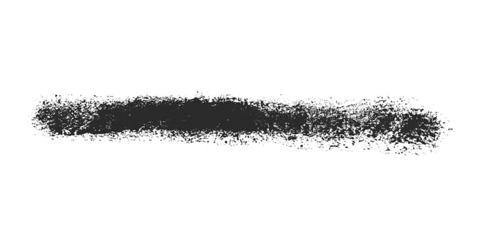 Dirty banner with black color painted with brush