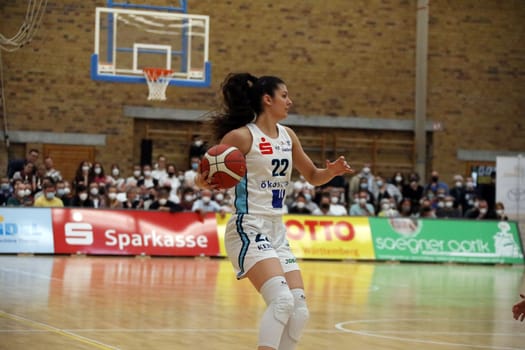 Andjelina Radic (USC Eisvögel Freiburg) at the match of the 1.BBL Women 2021/2022 - Eisvoegel USC Freiburg - Rheinland Lions. .. Photo: Joachim Hahne/johapress