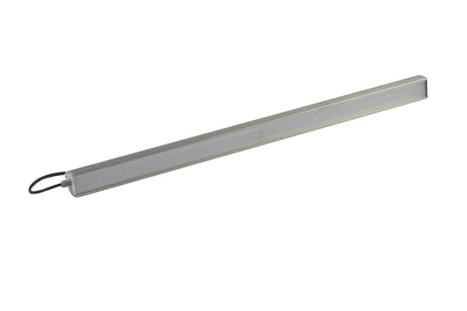 LED lamp for non-residential and public spaces on a white isolated background. Power saving. High quality photo