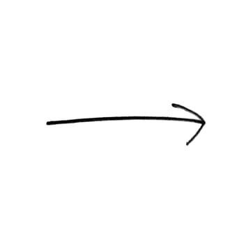 Sketch of hand drawn arrow with black color