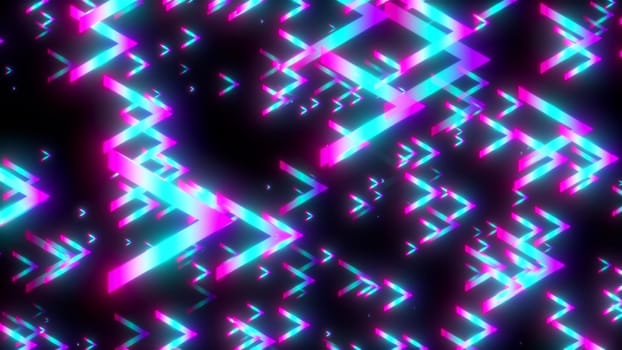 Glow arrows. Computer generated 3d render