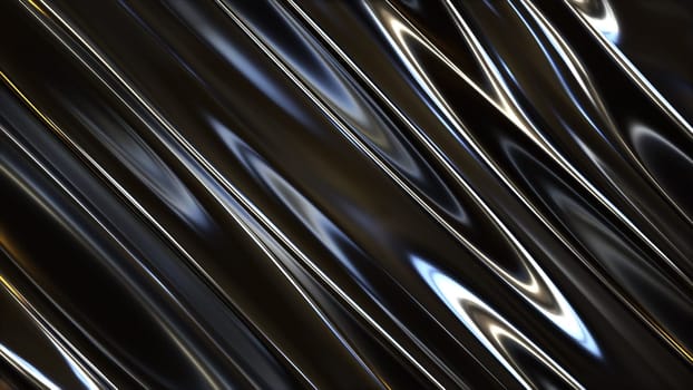 Silver curtain. Computer generated 3d render