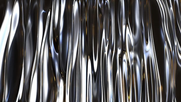 Silver curtain. Computer generated 3d render