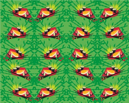 Traditional Japanese food pattern