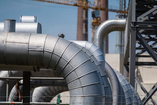 gas Pipelines in closeup - industry