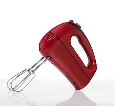 Electric food mixer on white background