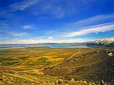 View of the Lake Mono in  California