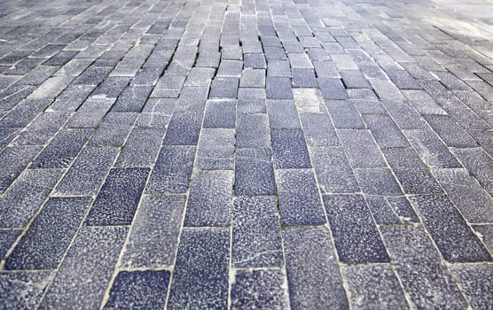 Detail of ground for pedestrians in the city, destruction and breakage