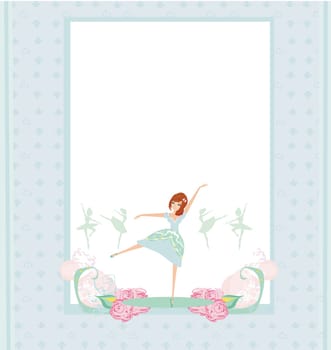Beautiful ballerina - Abstract card